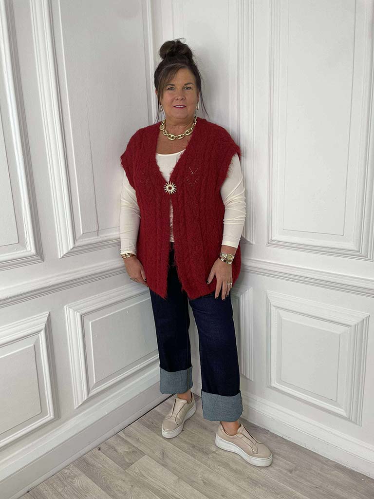 Knitted Tank Waistcoat - Ember