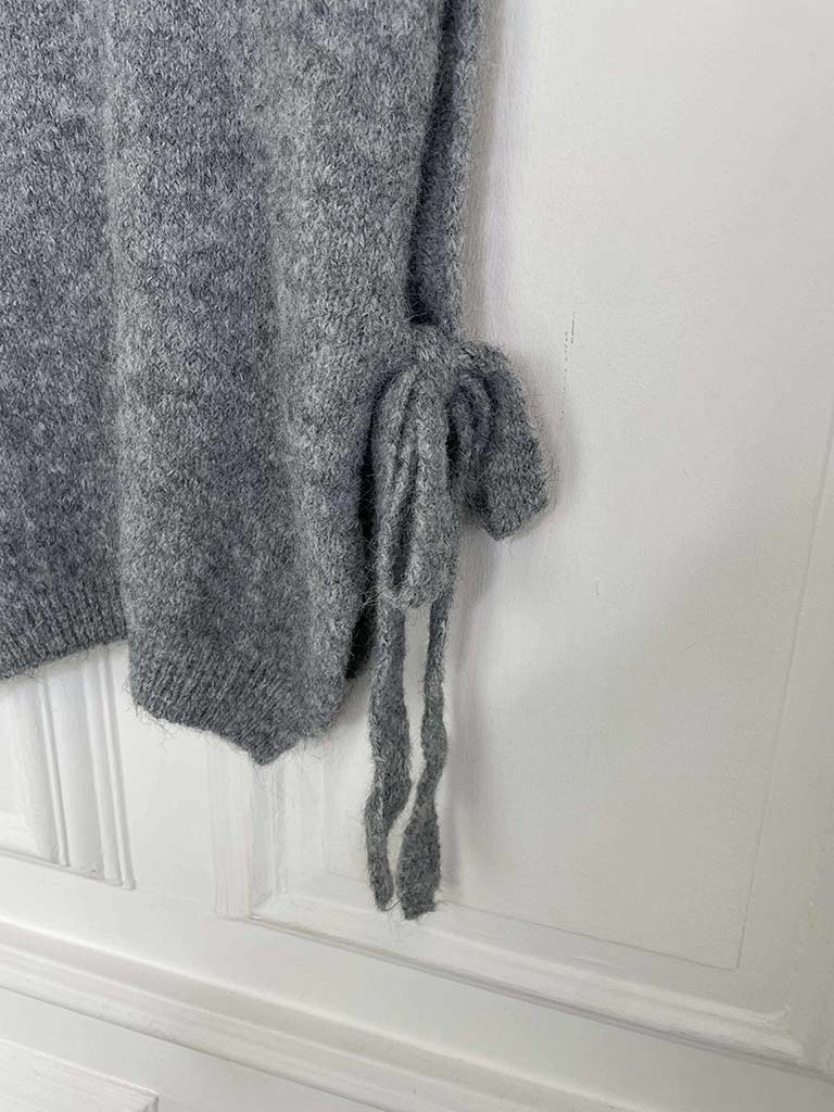 Tie Side Tank Knit - Grey Marl