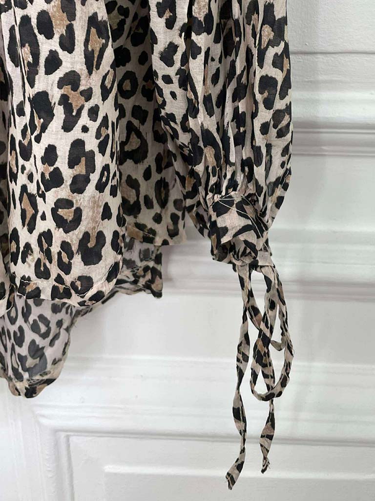 Oversized Leopard Print Tunic
