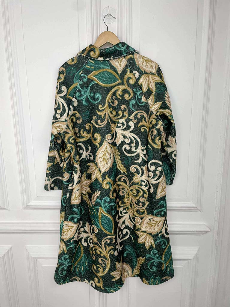 Baroque Print Coat - Forest