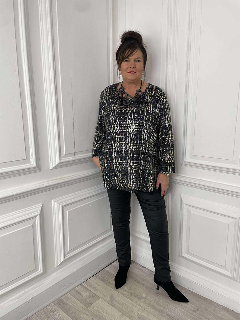 Malissa J Metallic Shimmer Top