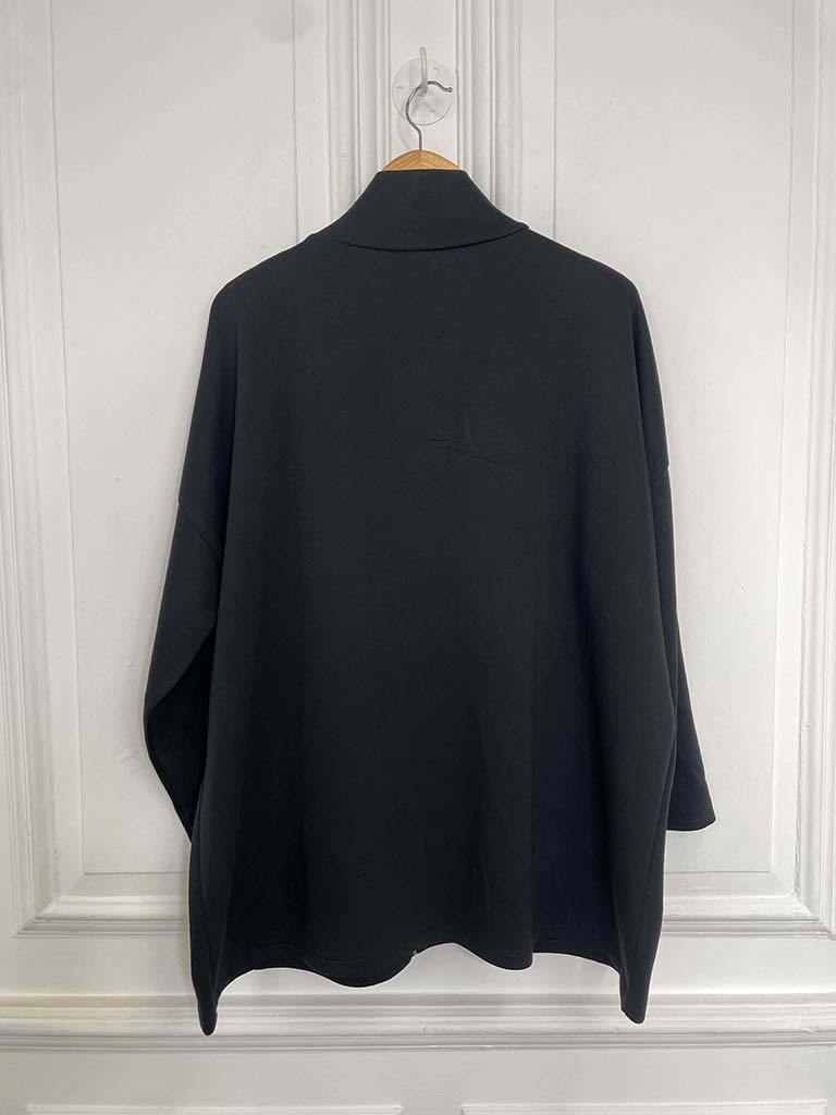 Sports Luxe Zip Up Jacket - Black