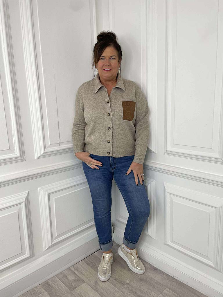 Love Pocket Knitted Jacket - Oat