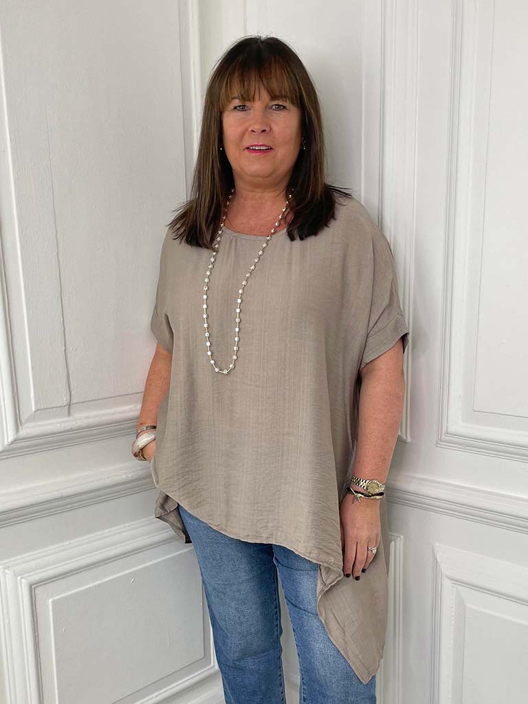 Dipped Swing Tunic - Mocha