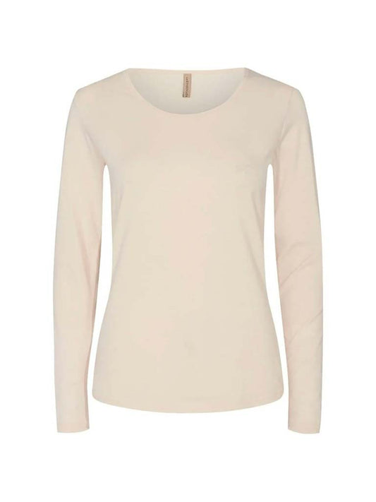 Soya Concept Pylle Long Sleeve Top - Cream