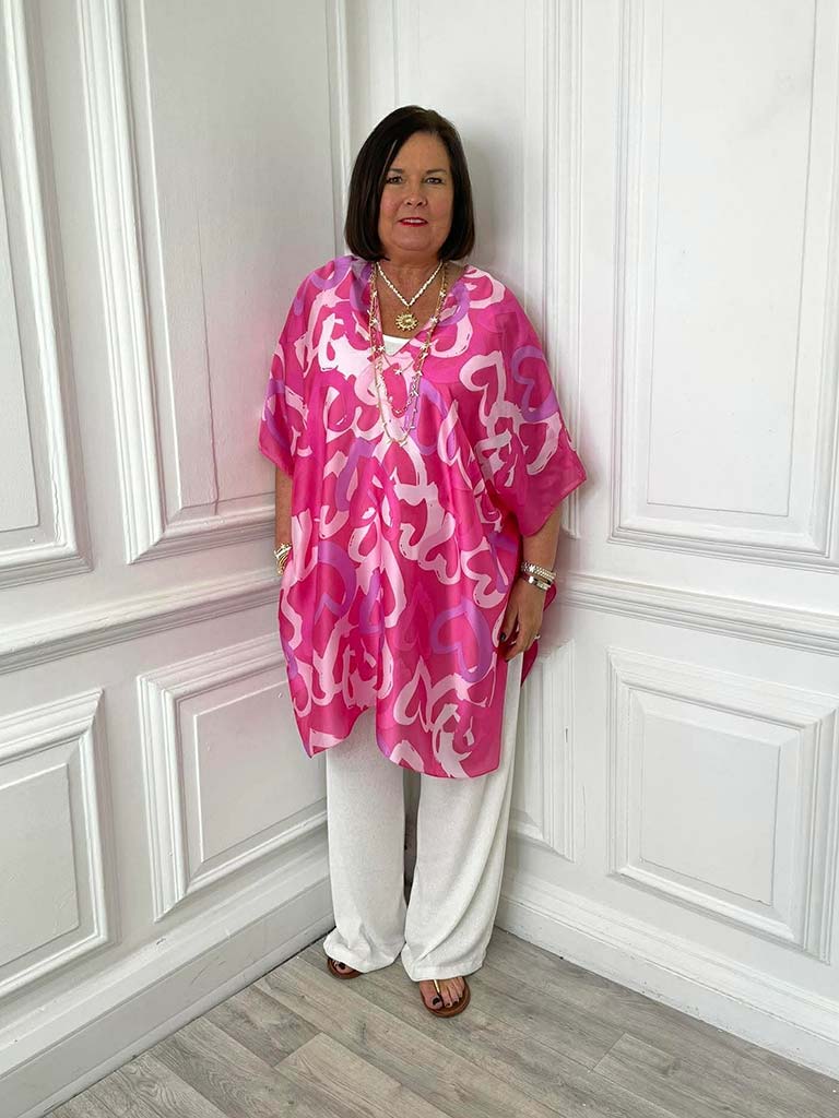 Malissa J Heart Kaftan - Pink