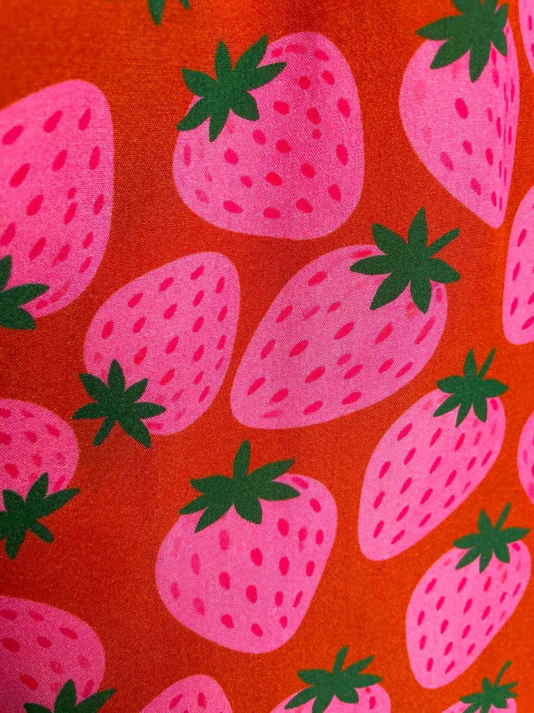 Kitsch Patterned Palazzos - Strawberries