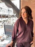 Soya Concept Banu Zip Sweatshirt - Choco