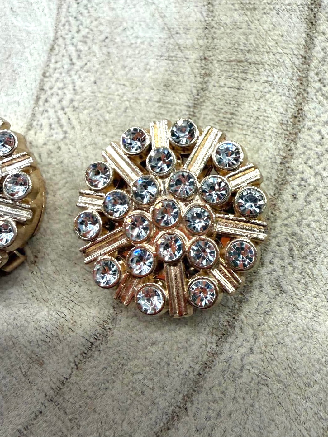 Starburst Button Covers - Gold