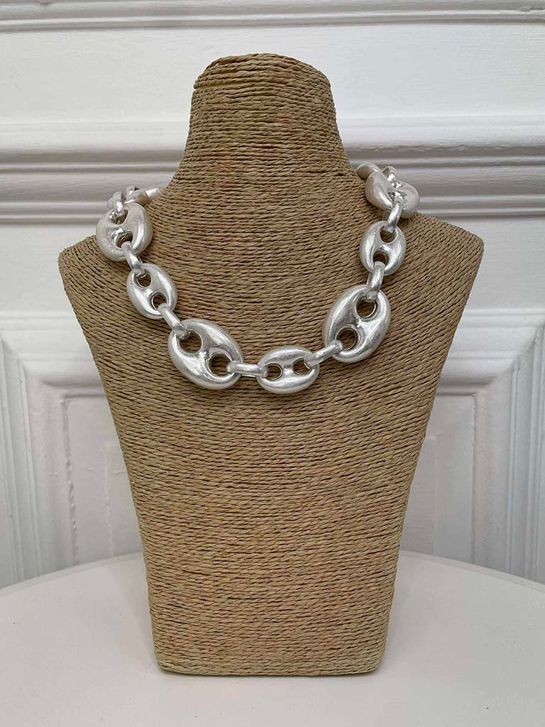 Brushed Chucky Chain Necklace - Silver