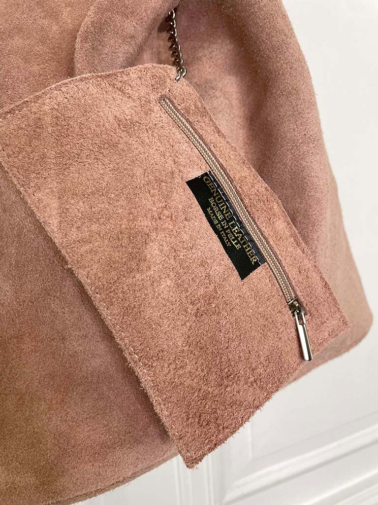 Suede Shoulder Bag - Blush