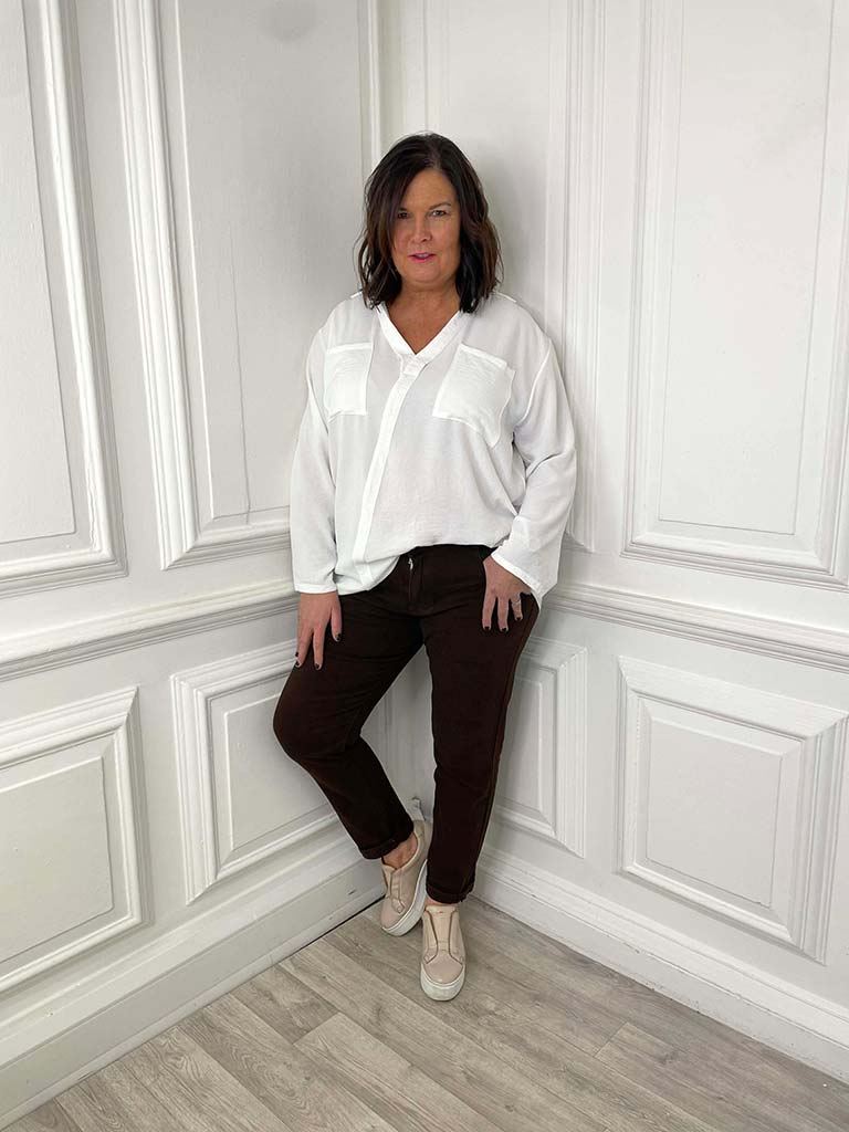 Double Pocket Artist Shirt - White