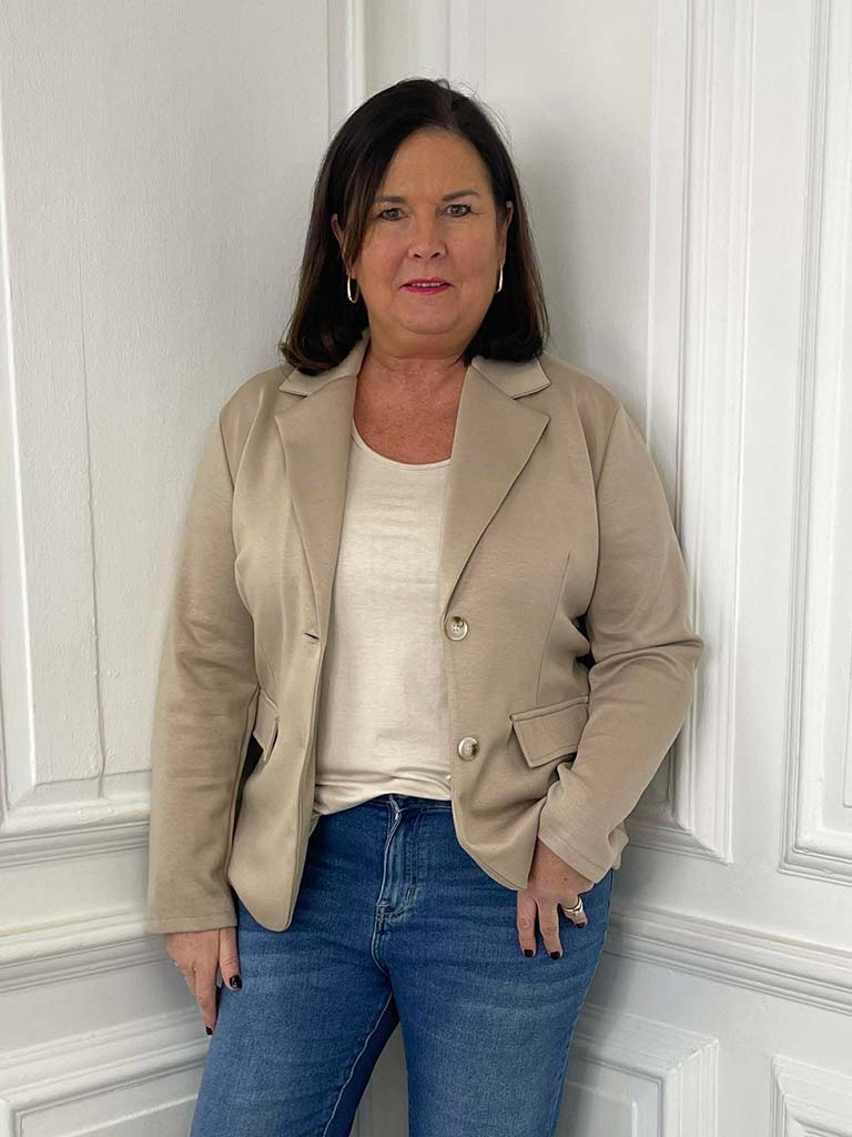 Classic Jersey Blazer - Mocha