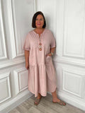 Zip Pocket Maxi Dress - Blush