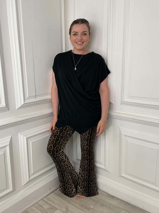 Flared Leggings - Leopard