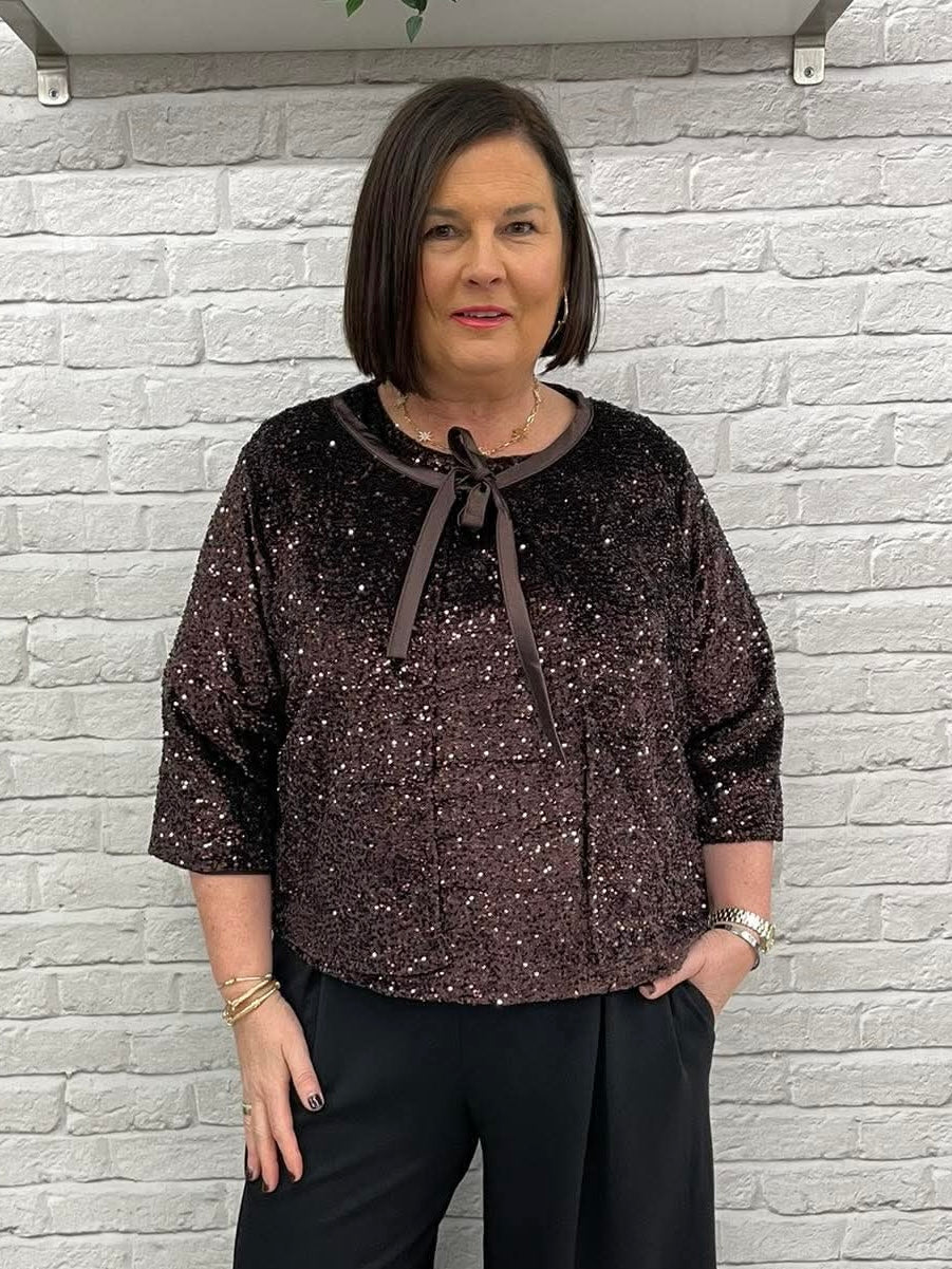 Soya Concept Jasleen Sequin Jacket - Choco