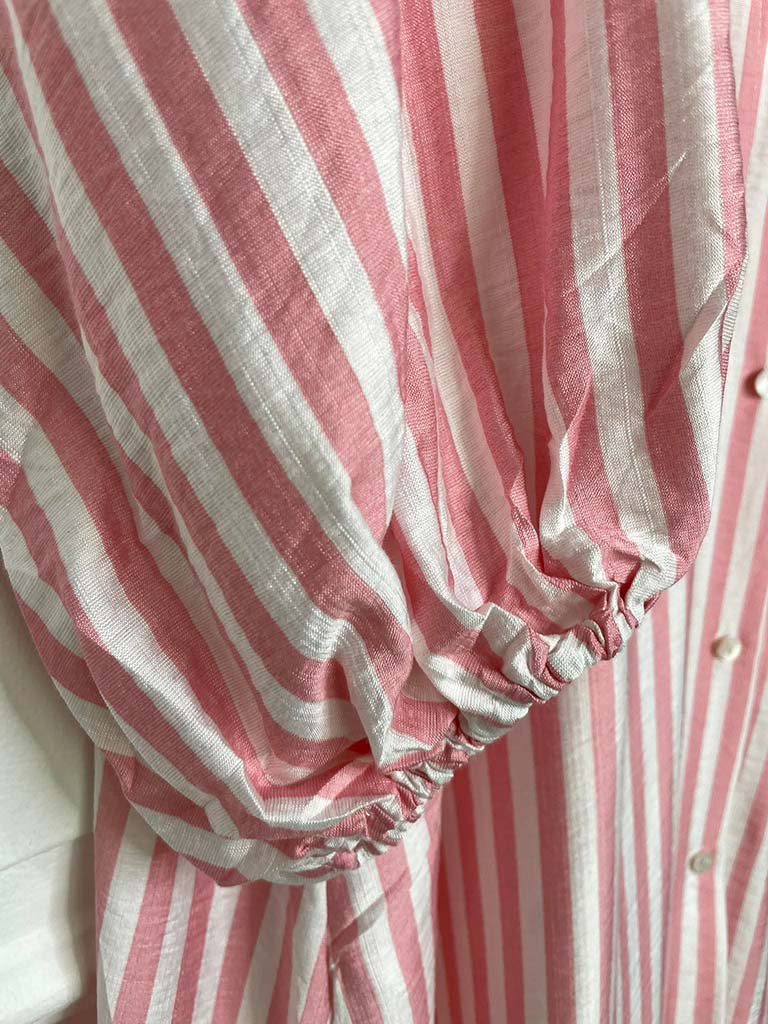 Striped Maxi Dress - Flamingo