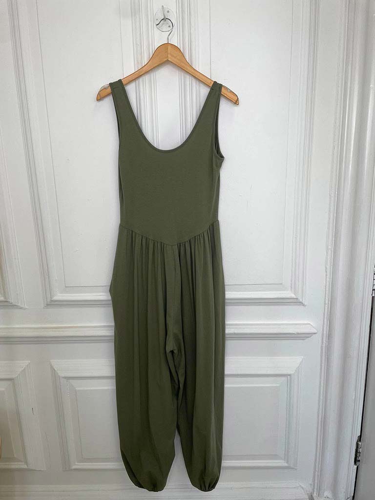 Jersey Balloon Jumpsuit - Khaki