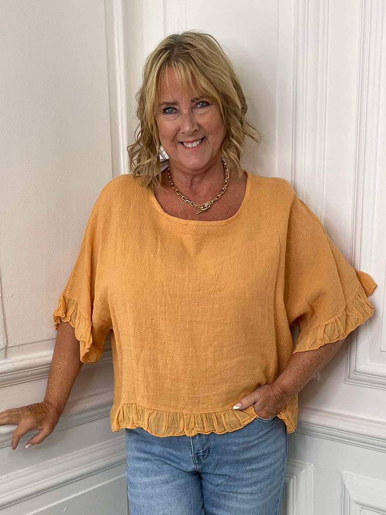 Cotton Frill Top - Sorbet