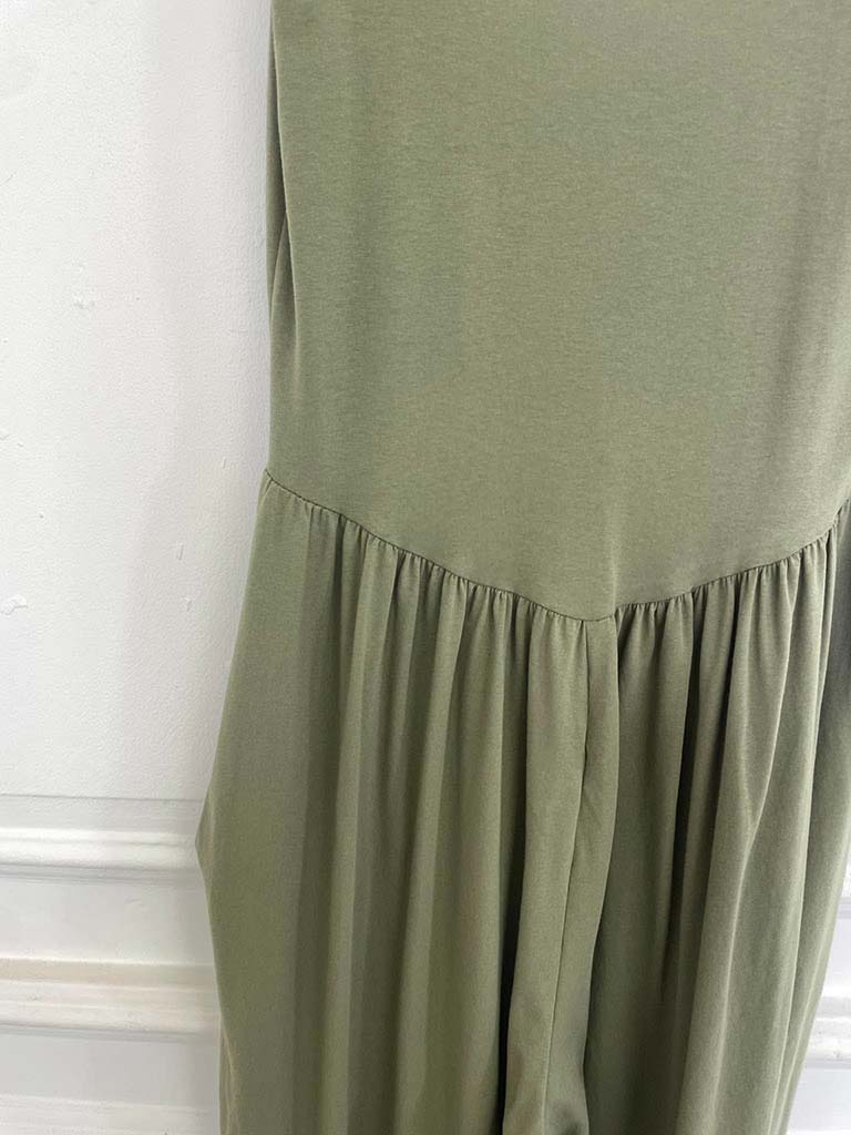 Jersey Balloon Jumpsuit - Khaki
