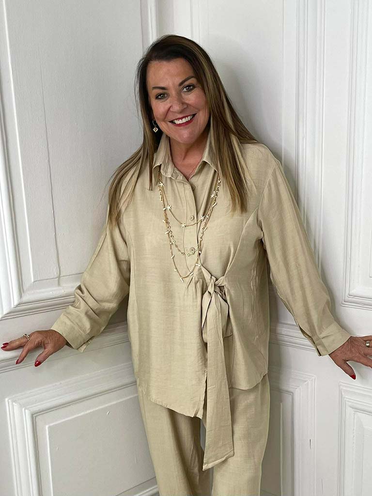 Tie Wrap Shirt - Sand