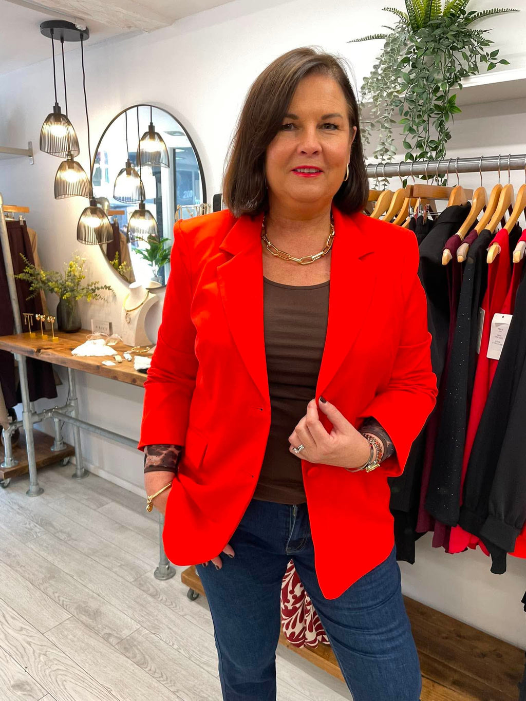 Malissa J Classic Blazer - Blood Orange