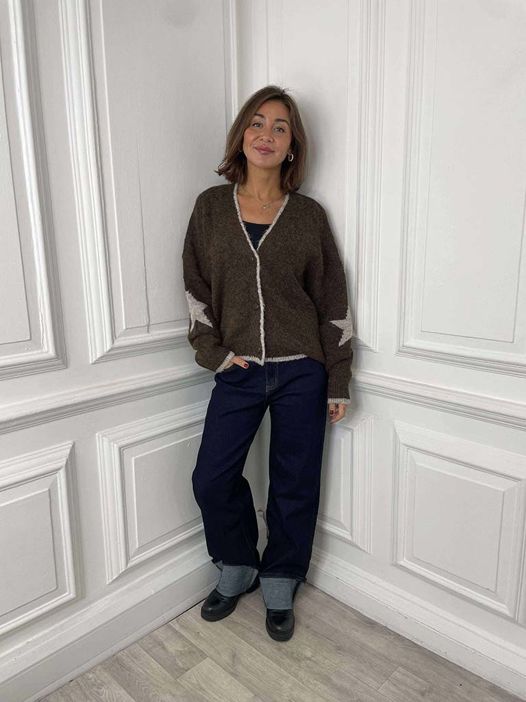 Star Cardigan - Chocolate
