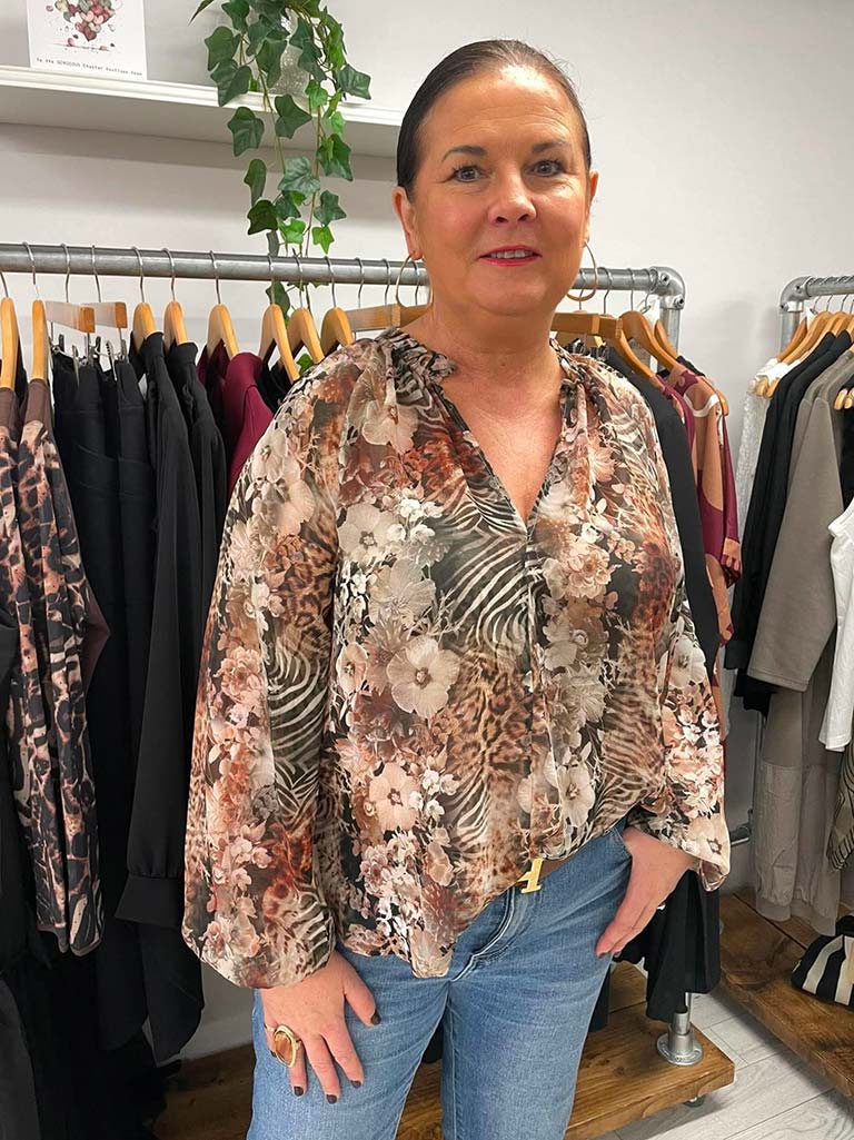 Malissa J Vintage Print Blouse