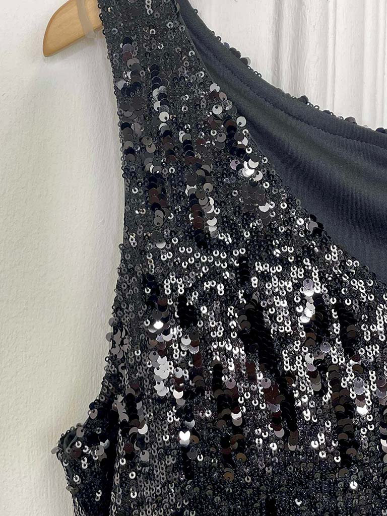 Sequin Vest - Black