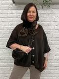 Slouchy Batwing Cardigan - Espresso