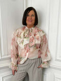 Floral Ruffle Blouse