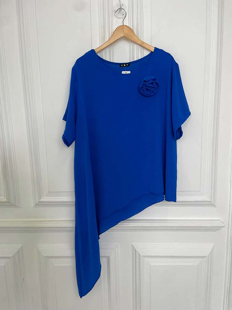 Asymmetric Flower Co-ord - Cobalt