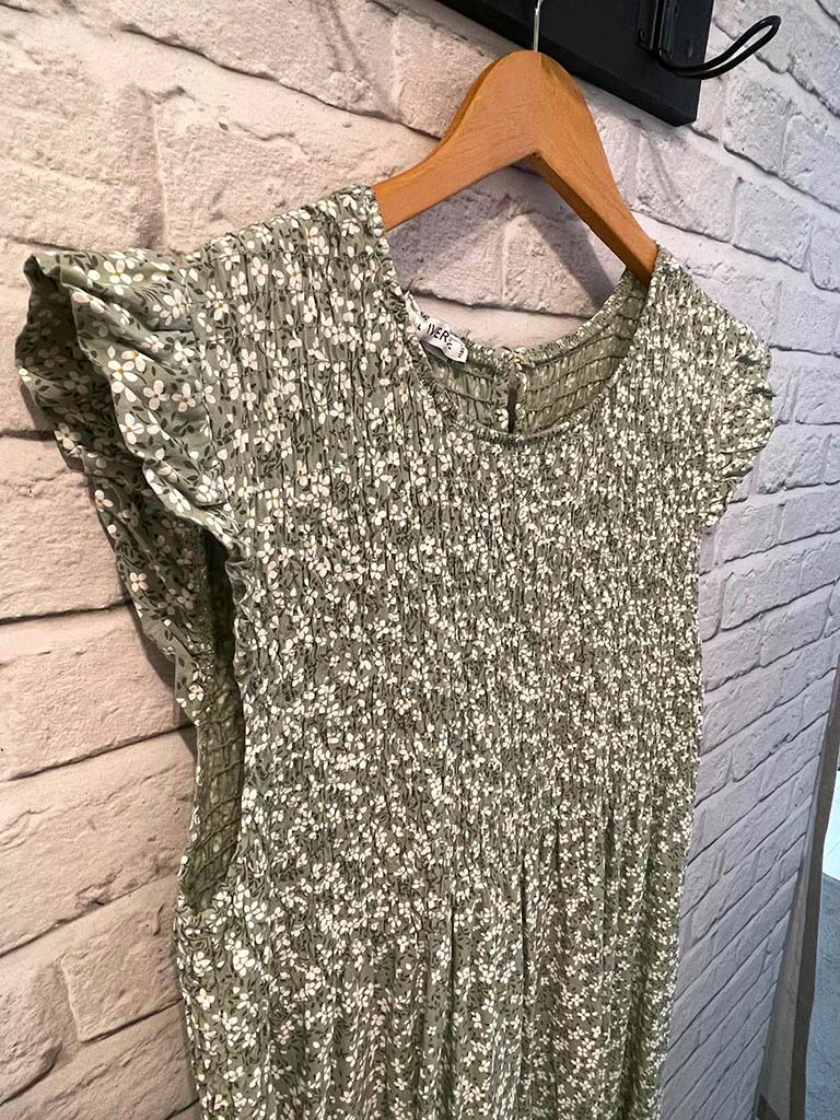 Ditsy Daisy Midi Dress - Sage