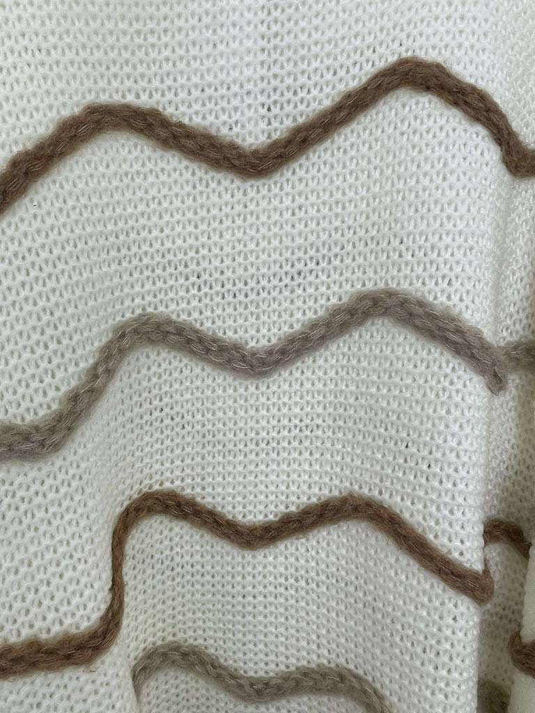 Slouchy Wave Knit - Ecru