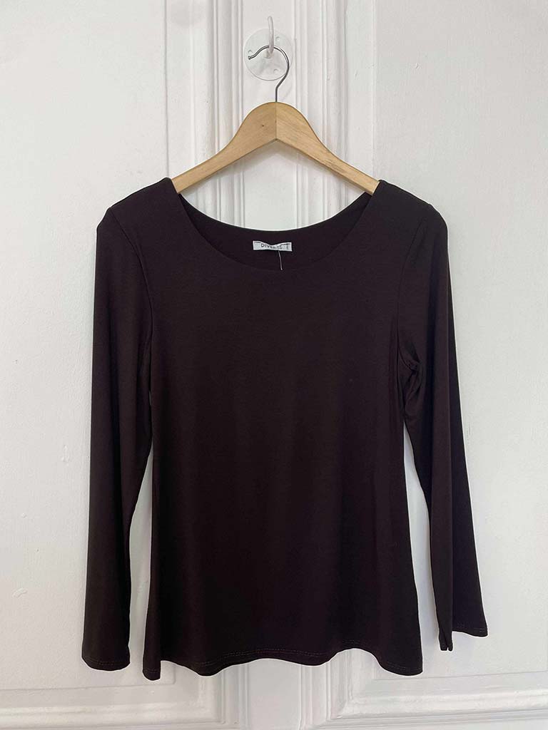 Supersoft Long Sleeve Top - Dark Chocolate
