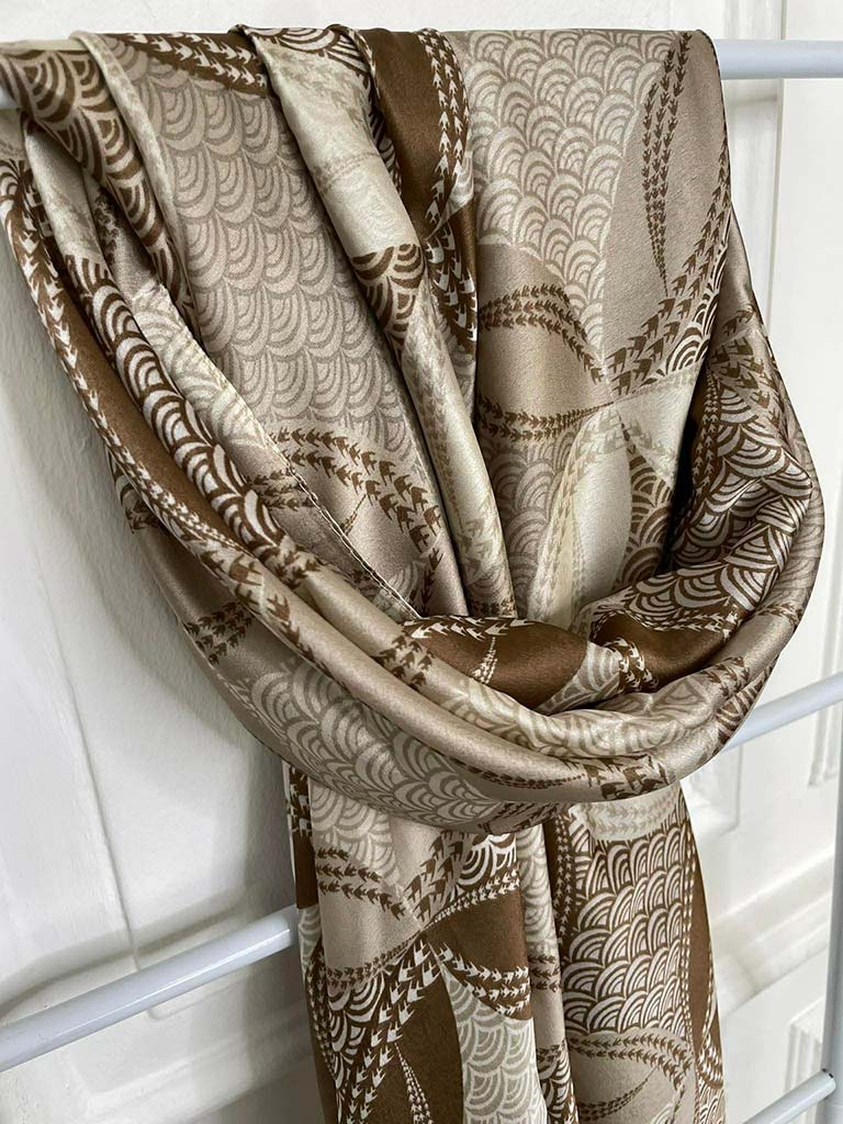 Malissa J Fan Scarf - Stone