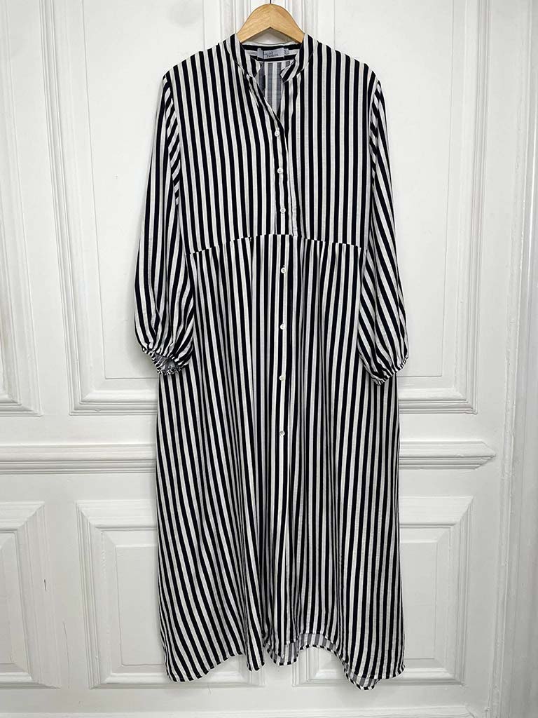 Striped Maxi Dress - Midnight
