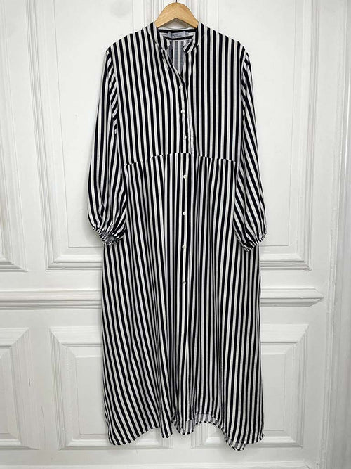 Striped Maxi Dress - Midnight