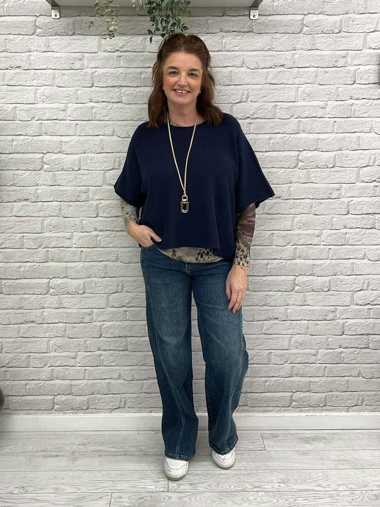 Boxy Knit - Navy