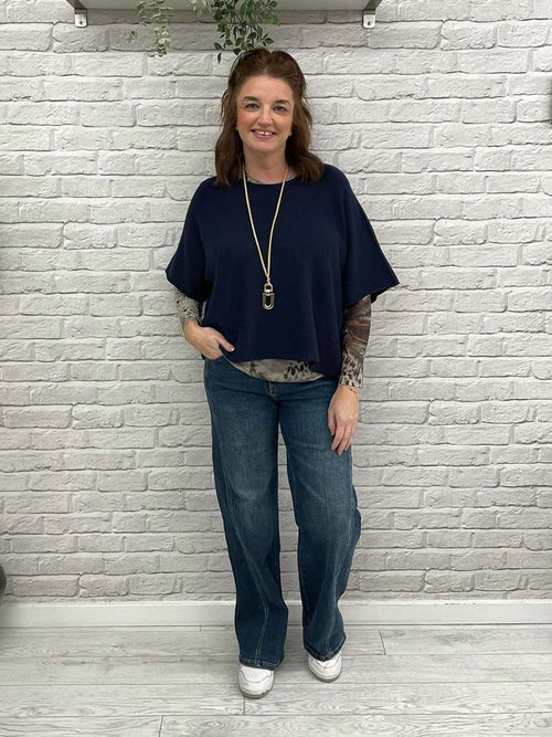 Boxy Knit - Navy