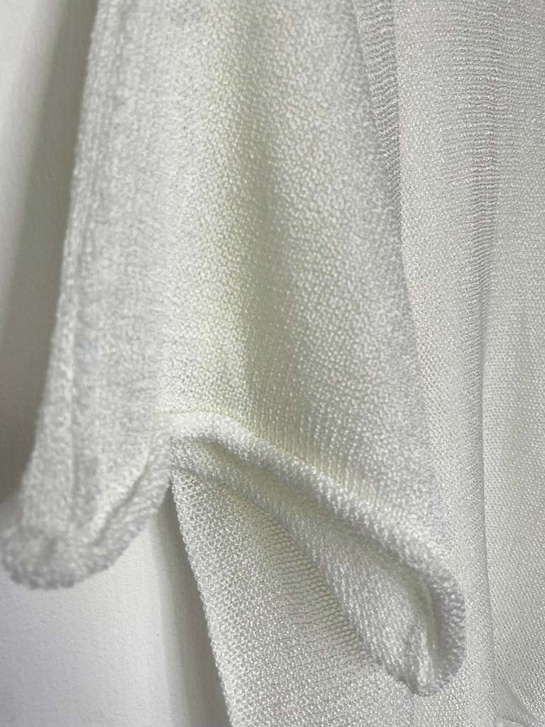 Exposed Edge Boxy Knit - White