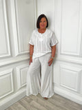 Broderie Anglaise Tee - White