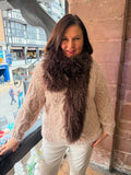 Malissa J Mongolian Scarf - Chocolate