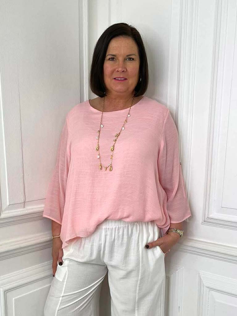 Leggara Layered Top - Flamingo