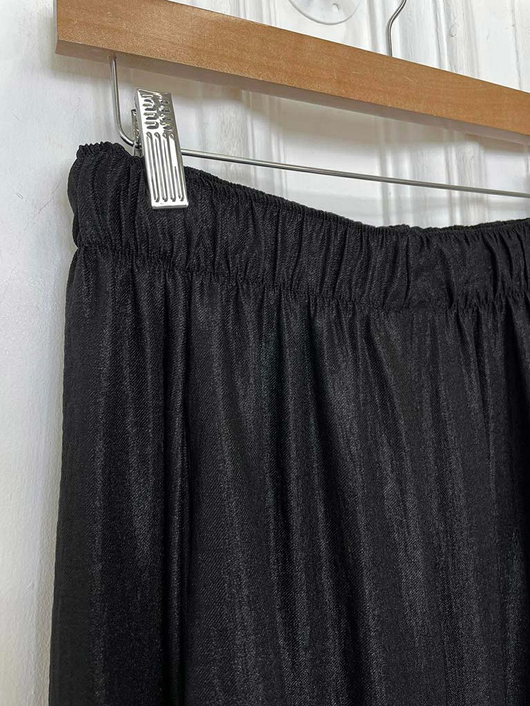 Silk Feel Cocoon Trousers - Black