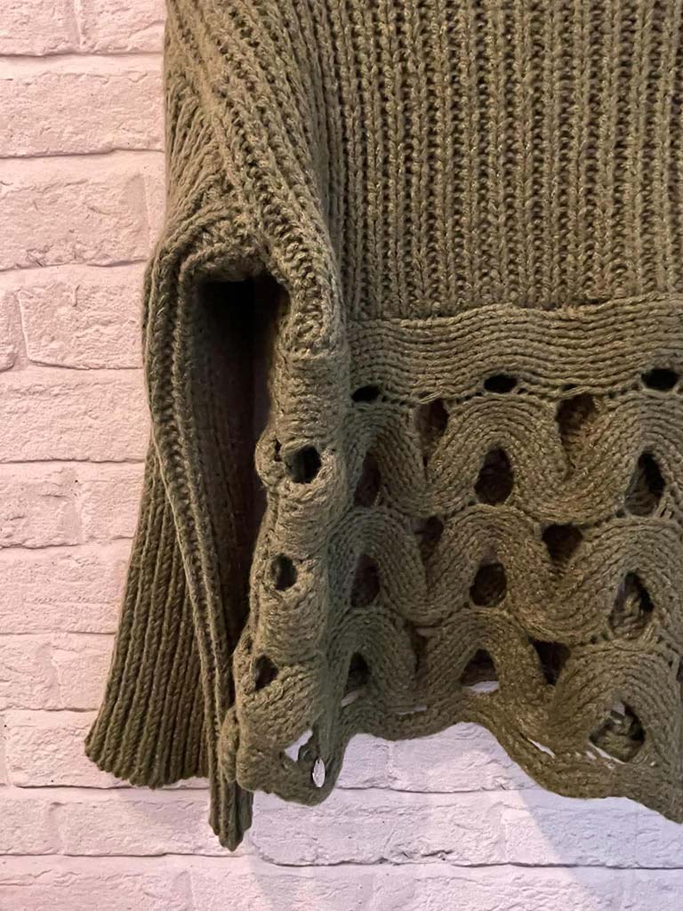Malissa J Polo Loop Knit - Khaki