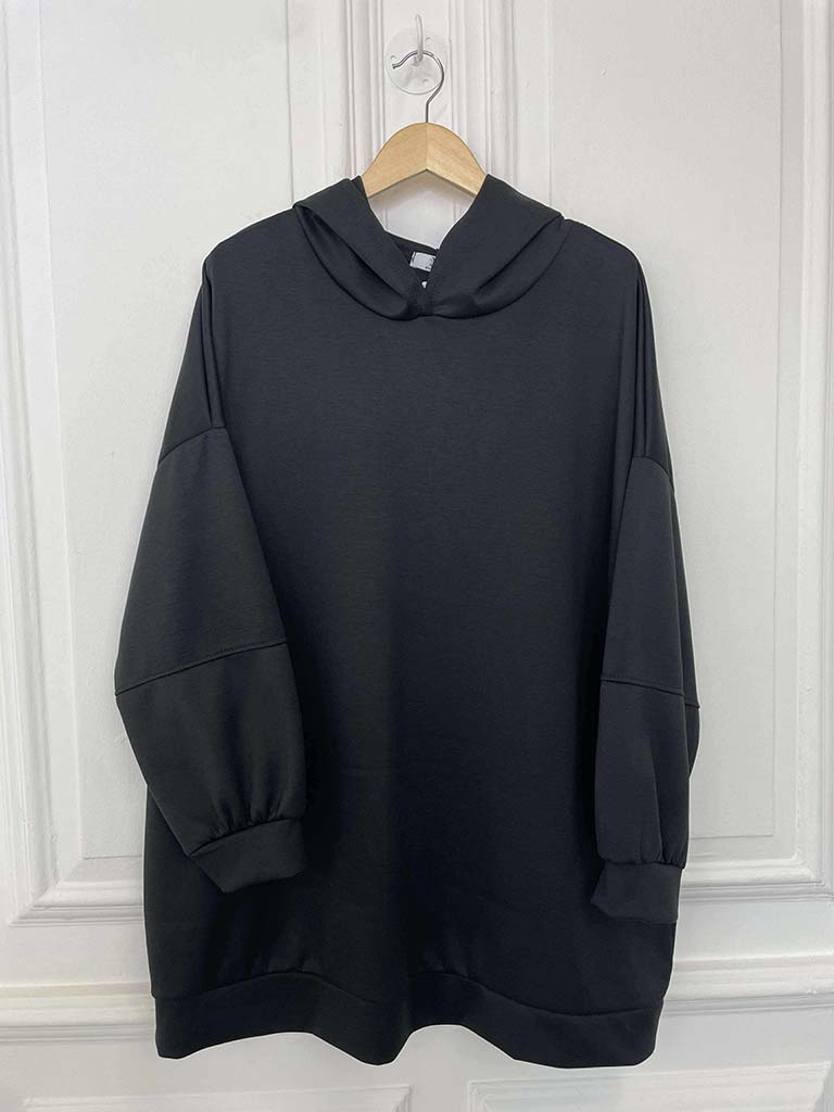 Oversized Scuba Hoodie - Black