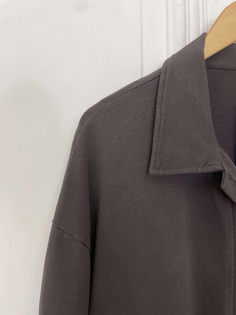 Luxe Jersey Jacket - Chocolate