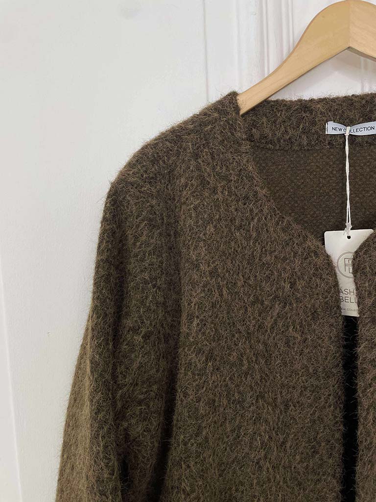 Boucle Corsage Jacket - Chocolate
