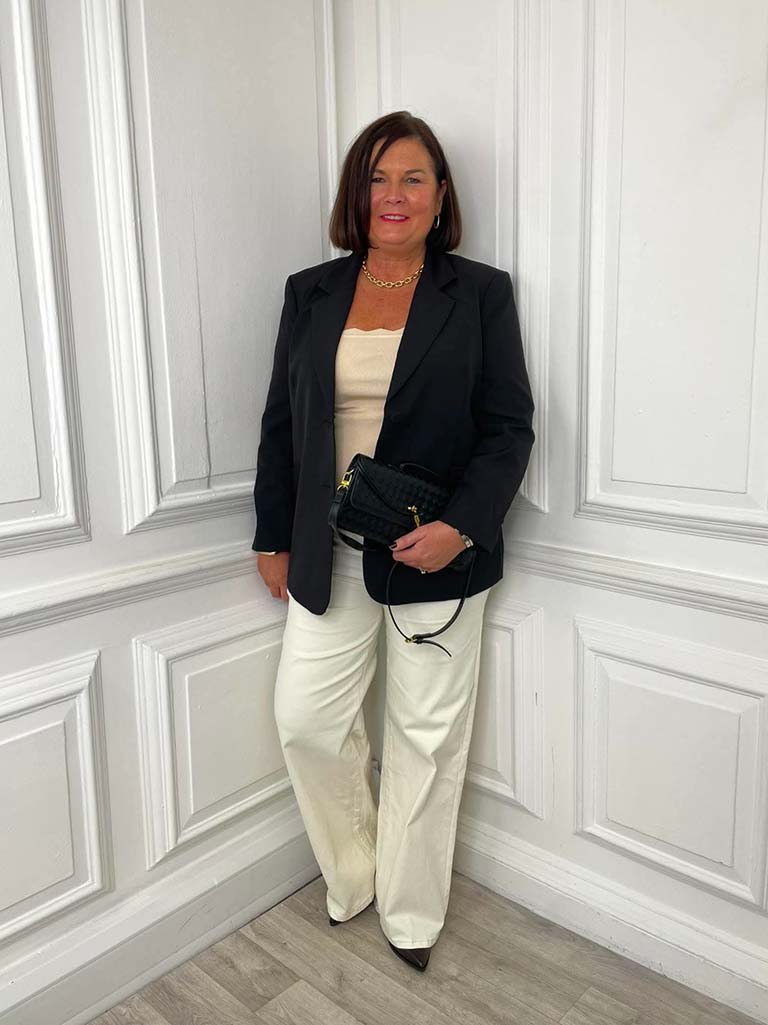 Malissa J Jersey Split Side Blazer - Black